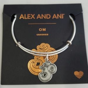 Alex and Ani OM oneness divinity silver bracelet